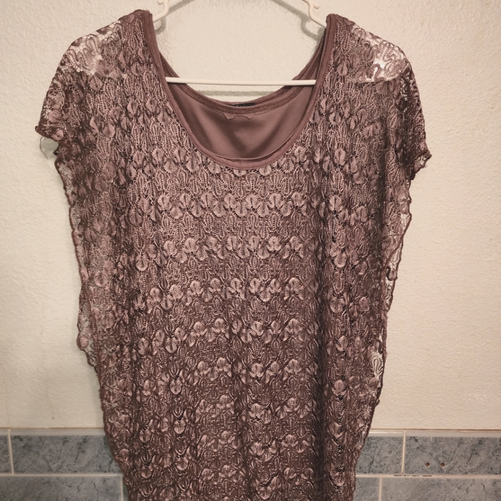 Lace overlay top